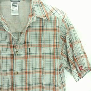 The North Face Button Up Short Sleeve Plaid Shirt